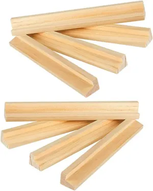 8Pcs Wooden Domino Trays - Multi-Function Domino Racks for Displaying Alphabet Cards and Games