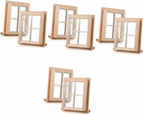 8pcs Miniature Window Frame Models Tiny Dollhouse Furniture Ornaments Rustic Design for Creative Play and Decoration for Doll Room Accessories