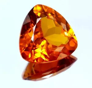 9.25 Ct Natural Flawless Orange Sapphire Trillion Cut Loose Gemstone for Jewellery Making