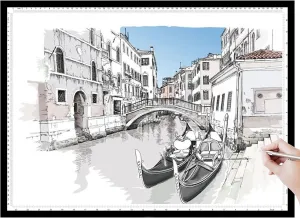 A2 Light Pad - 26"x19", 10000  LUX Super Bright 10 Levels/Stepless Dimming 3 Colors Art Light Board Extra Large with UL Adapter for Diamond Painting, Tracing, Drawing, Sketching - Aluminum Frame