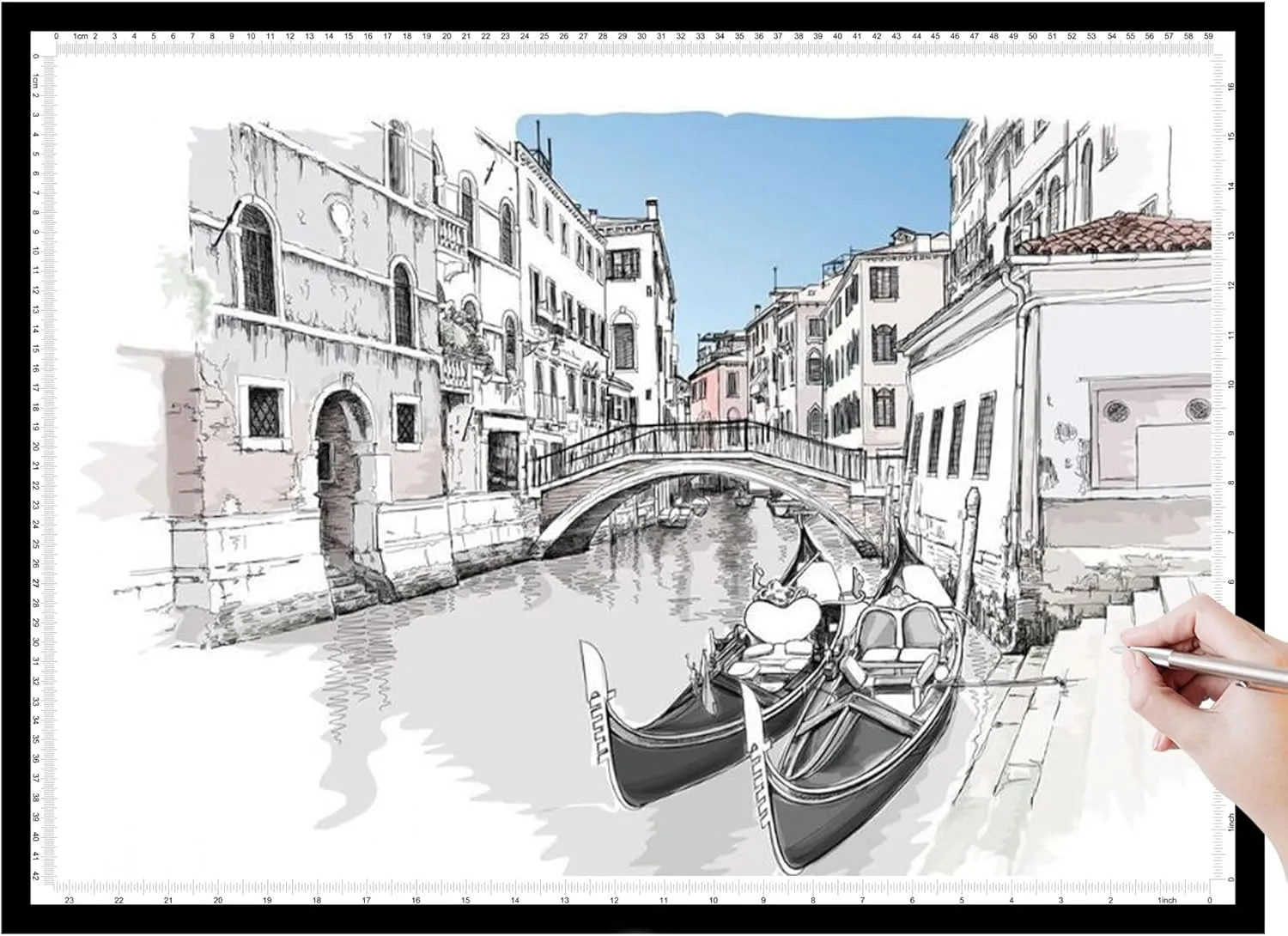 A2 Light Pad - 26"x19", 10000  LUX Super Bright 10 Levels/Stepless Dimming 3 Colors Art Light Board Extra Large with UL Adapter for Diamond Painting, Tracing, Drawing, Sketching - Aluminum Frame