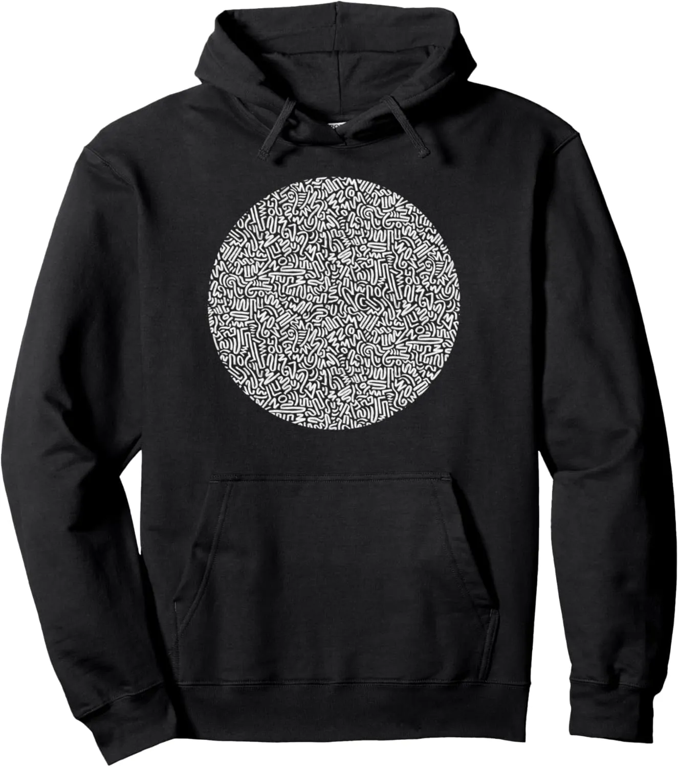 Abstract Doodle Drawing Art Pullover Hoodie