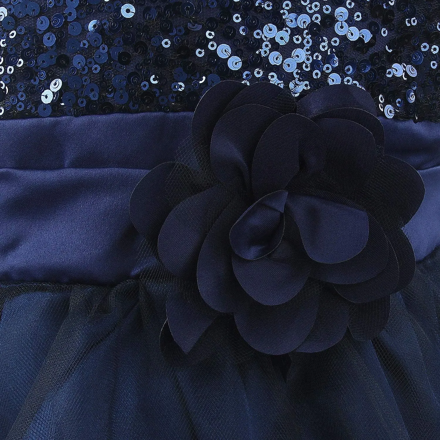 Acecharming Girls Dresses Sequin Flower Girls Party Dress Bridesmaid Ball Gown Wedding Tulle 3-10 Years