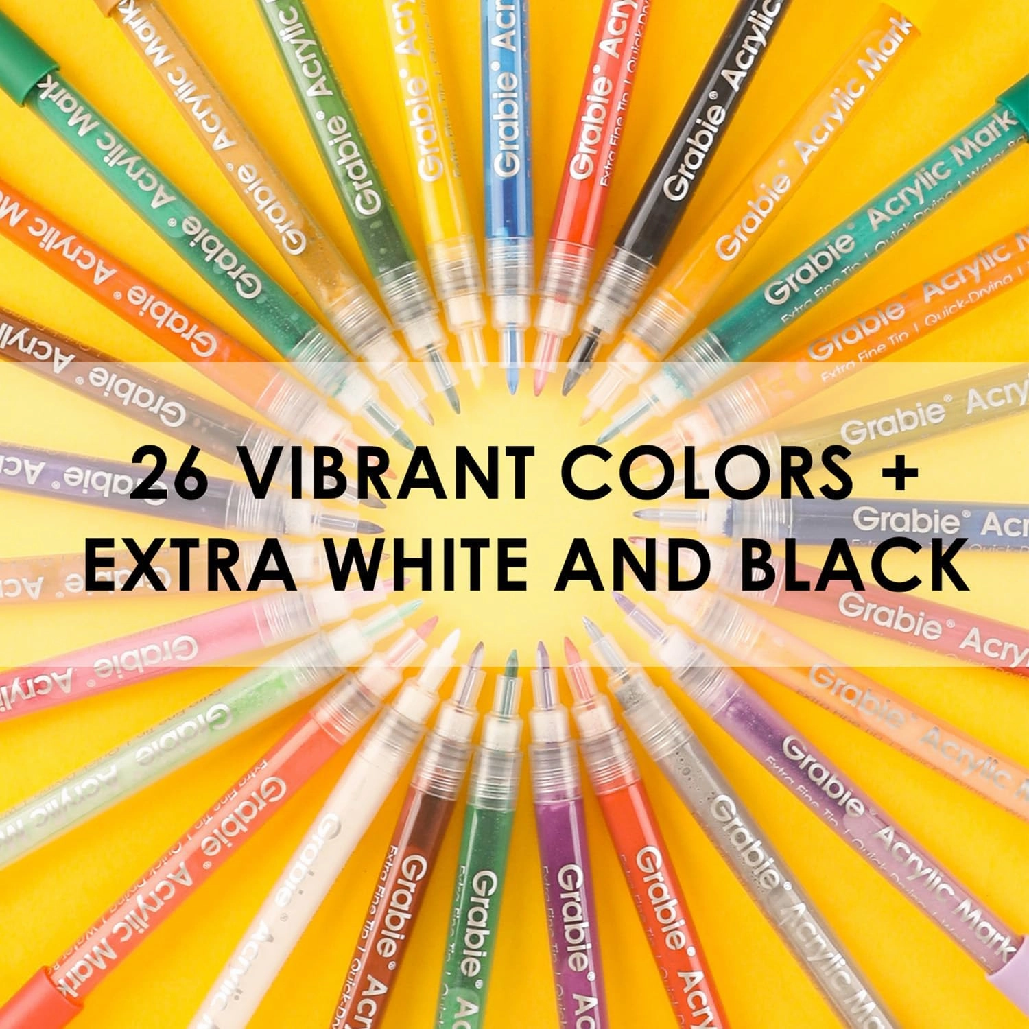 Acrylic Paint Pens - 28 Color Extra Fine Tip Markers for Painting Various Surfaces - Premium Art Supply Set