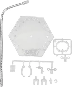Action Figure Stand with Adjustable Metal Support Arm, Action Figure Display Holder Stand Base Compatible for 6inch Doll (Clear)