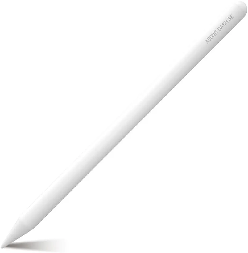 Adonit Dash SE(White), Magnetical Attachment & Long-Lasting 10-Hour Battery Life Pencil for Writing/Drawing Stylus Compatible with Most iOS, iPadOS & Android Devices