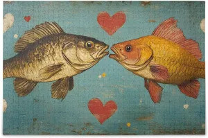Adult Entertainment Game Puzzle Fish Valentines Puzzles for Adults Toys Gift Family Decoration Kids Puzzles
