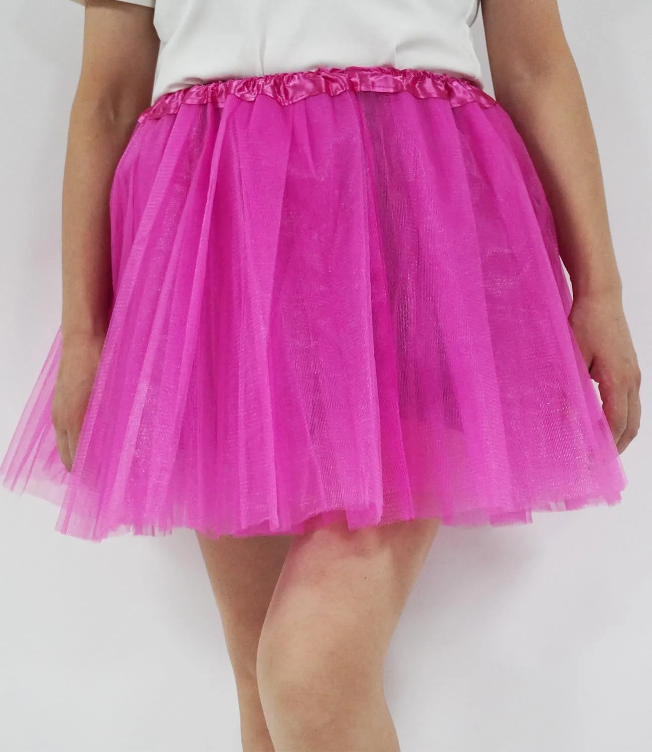 Adult Teens 5 Layered Tutu Skirt, Women Girls Ballet Dance Tulle Skirt Costume Elastic Waist Tulle Tutu Skirt