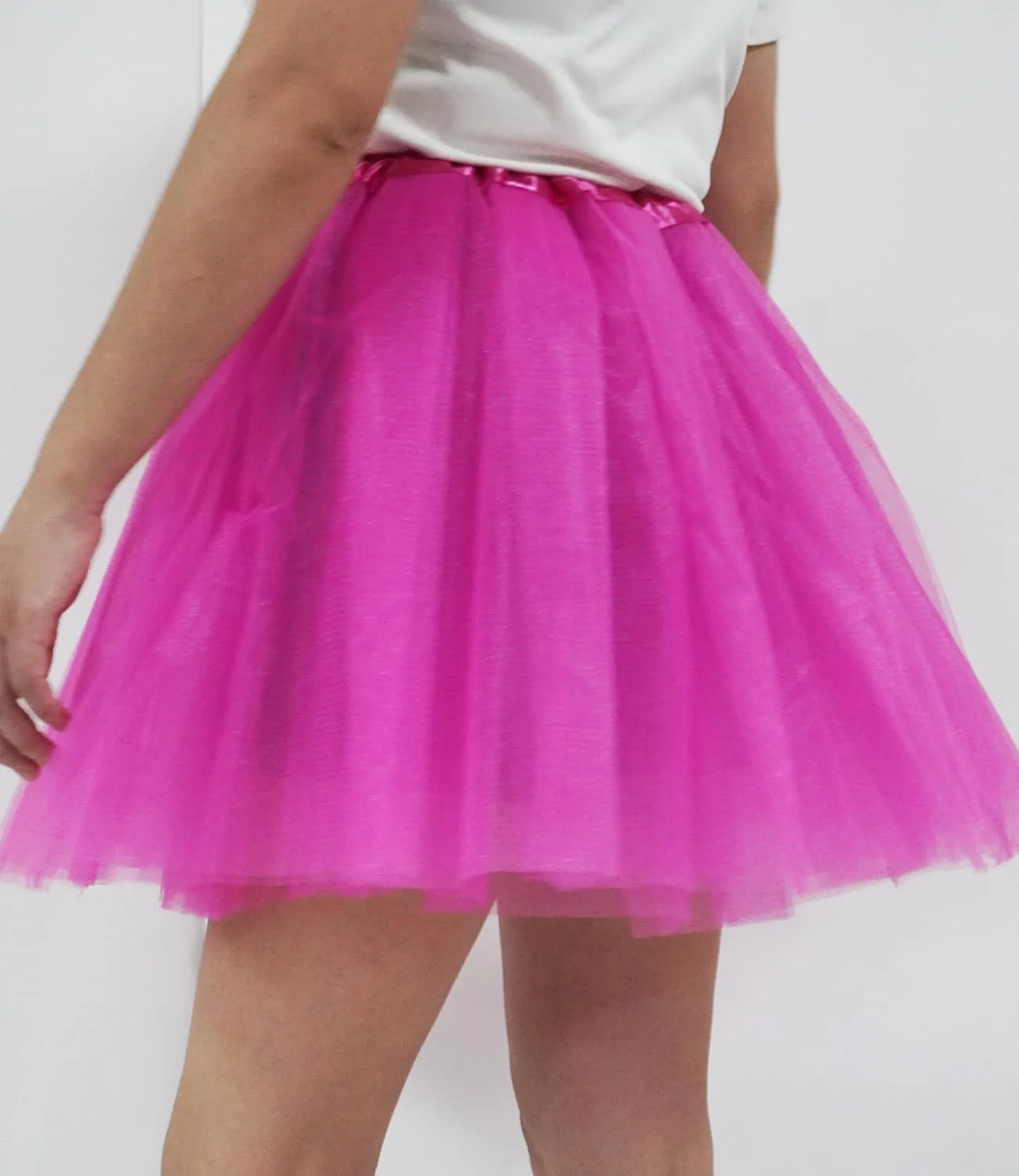 Adult Teens 5 Layered Tutu Skirt, Women Girls Ballet Dance Tulle Skirt Costume Elastic Waist Tulle Tutu Skirt