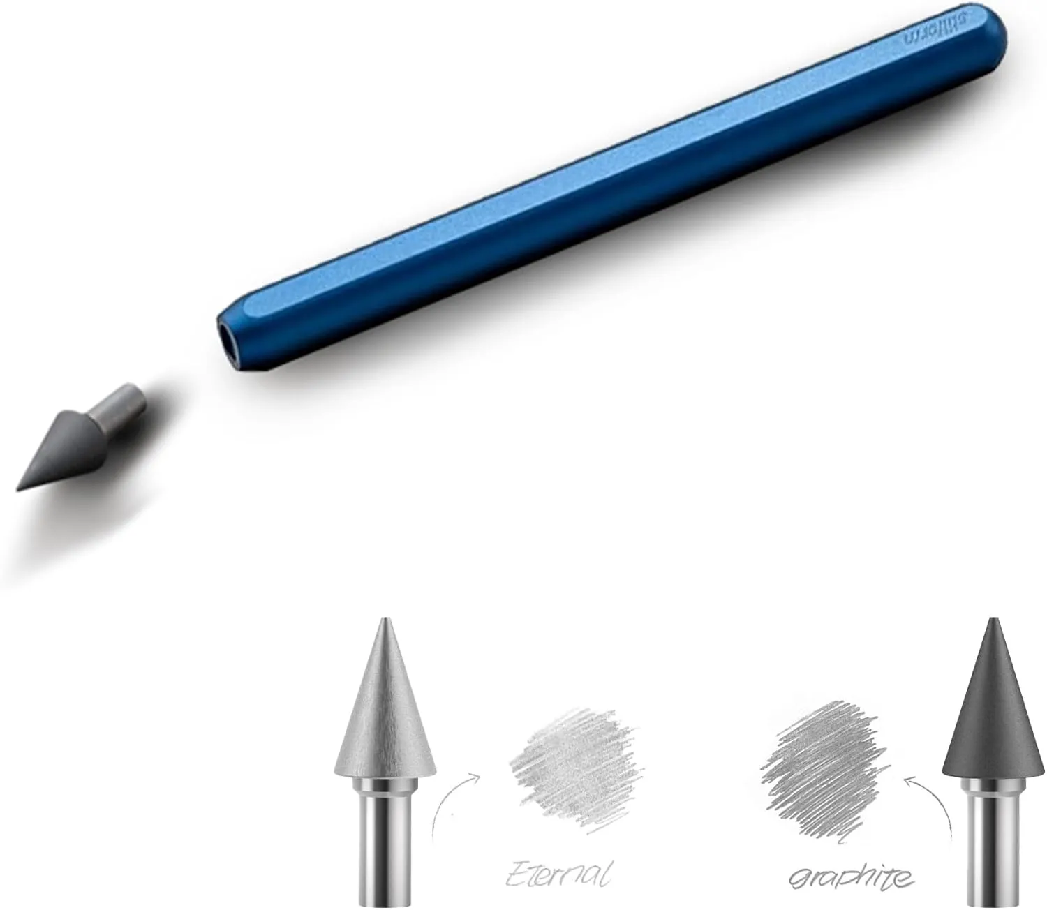 AEON Pure Pencil - Precision Milled Aluminum with Switchable Magnetic Tips and Anit-Roll Chamfers - Award Winning Design (Night Sky)