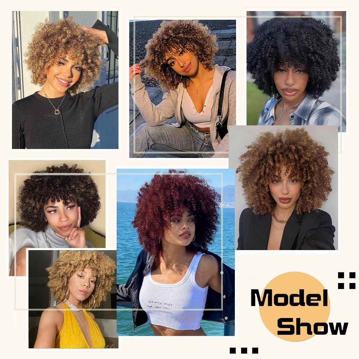 Afro Wigs for Black Women Kinky Curly Hair Wig about 230g/Piece Afro Synthetic Full Wigs Soft and Fluffy Like a Bomb 10 Inches Short Kinky Curly Hair (Burgundy)