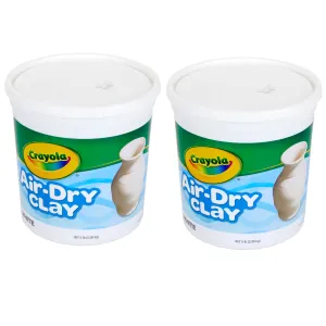 Air-Dry Clay, White, 5 lb Tub, Pack of 2