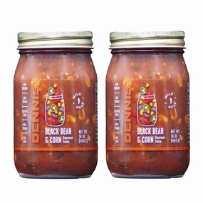 All-Natural Black Bean and Corn Salsa by Dennis’ Gourmet | This Fresh, Hearty Restaurant Salsa is Low Sugar, Low Cal, Low Carb, Low Sodium, and Gluten Free! (2-Pack)