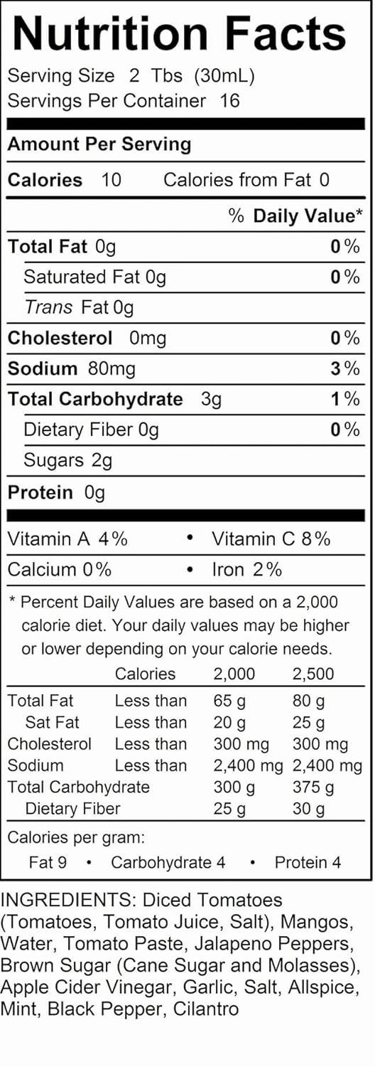 All-Natural Mango Salsa by Dennis’ Gourmet | A Fresh, Hearty Restaurant Salsa that is Low Sugar, Low Cal, Low Carb, Low Sodium, and Gluten Free! Includes (2) Large 16 oz Jars