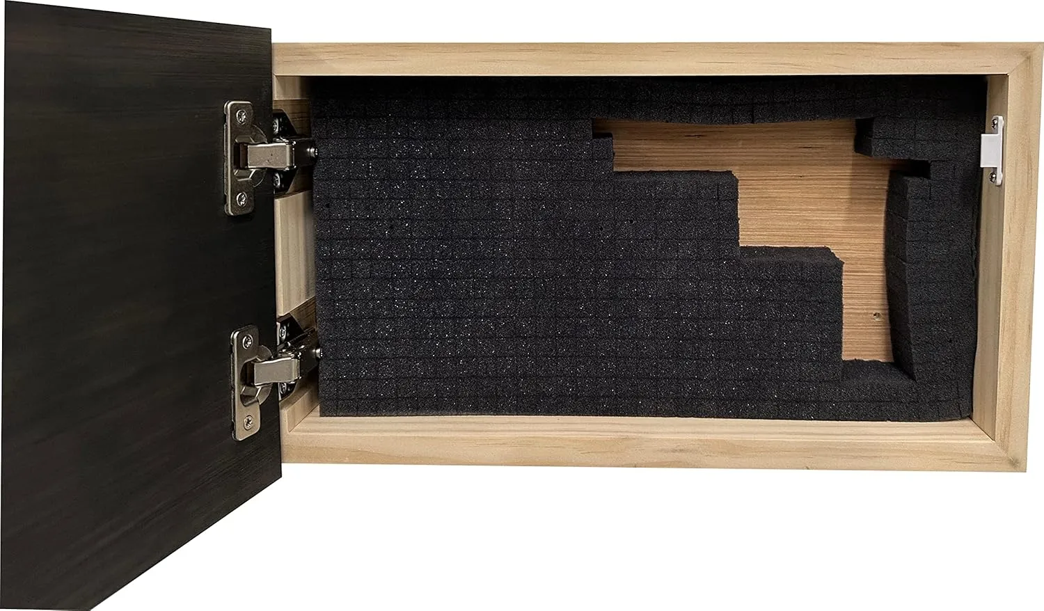 American Flag Concealed Gun Cabinet, Hidden Gun Storage American Flag (Black & White Distressed)