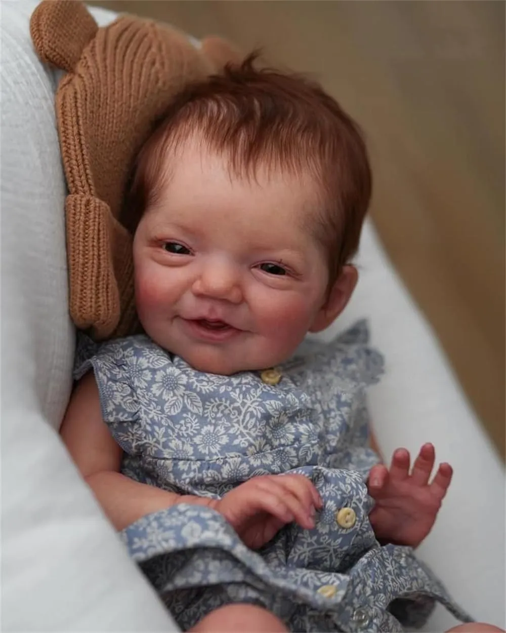 Anano Reborn Baby Dolls 20" Full Silicone Body Realistic Newborn Girl Anatomically Correct Lifelike Collectible Infant Doll Ultra-Realistic Features & Handcrafted Detailing (Daisy Blue)