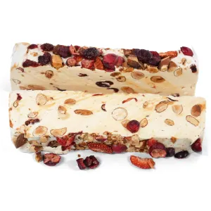 Andy Anand Almonds with Red Fruits, Nougat Soft Brittle Turron, with Wildflower Honey, Flown in from France, Made in Authentic Traditional French way, Taste in Every Bite(7 Oz)