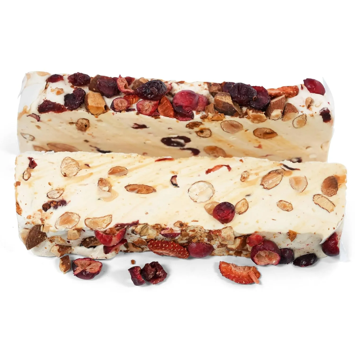 Andy Anand Almonds with Red Fruits, Nougat Soft Brittle Turron, with Wildflower Honey, Flown in from France, Made in Authentic Traditional French way, Taste in Every Bite(7 Oz)