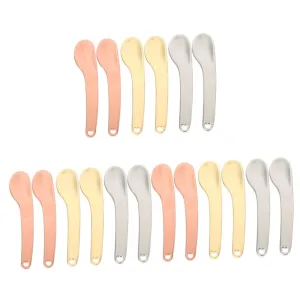 Angoily 18pcs Mini Curved Makeup Spatula Reusable Facial Mask Eye Cream Spoon Lightweight and Lotions