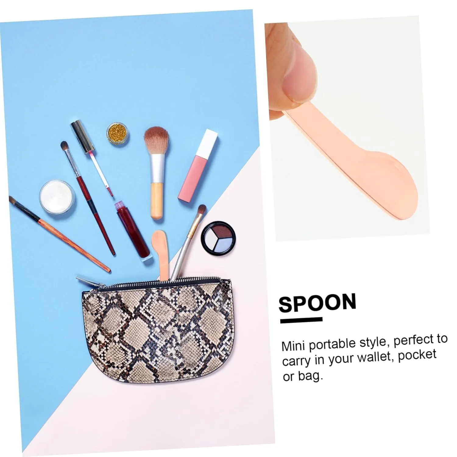 Angoily 18pcs Mini Curved Makeup Spatula Reusable Facial Mask Eye Cream Spoon Lightweight and Lotions