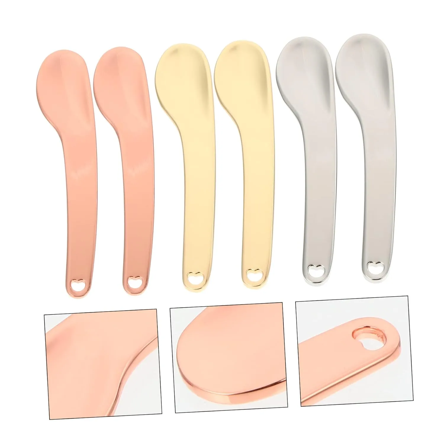 Angoily 18pcs Mini Curved Makeup Spatula Reusable Facial Mask Eye Cream Spoon Lightweight and Lotions