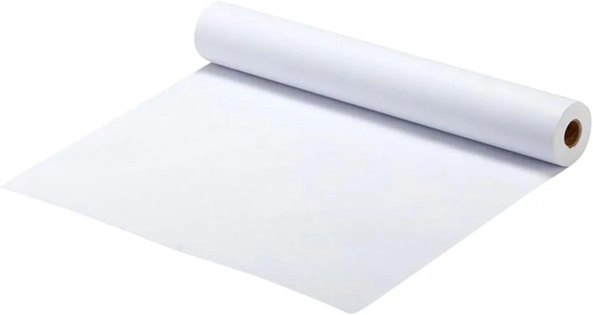 Angoily 25M White Drawing Paper Roll Blank Sketch Paper for Craft Activities and Painting Art for Watercolor Drawing and Creative Projects