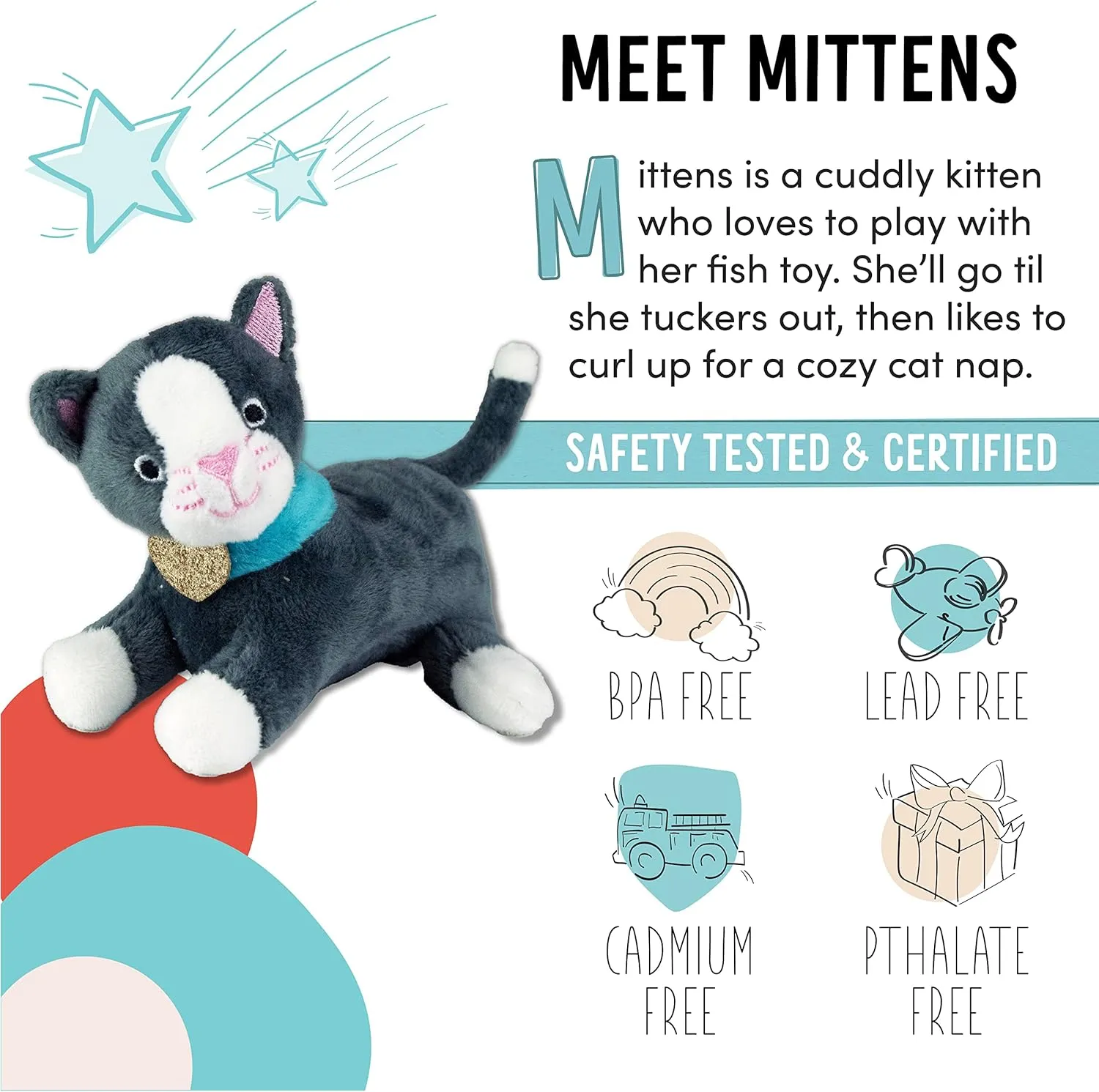 Animals in Boxes - 'Mittens The Kitten' Playset with Stuffed Kitten & Accessories