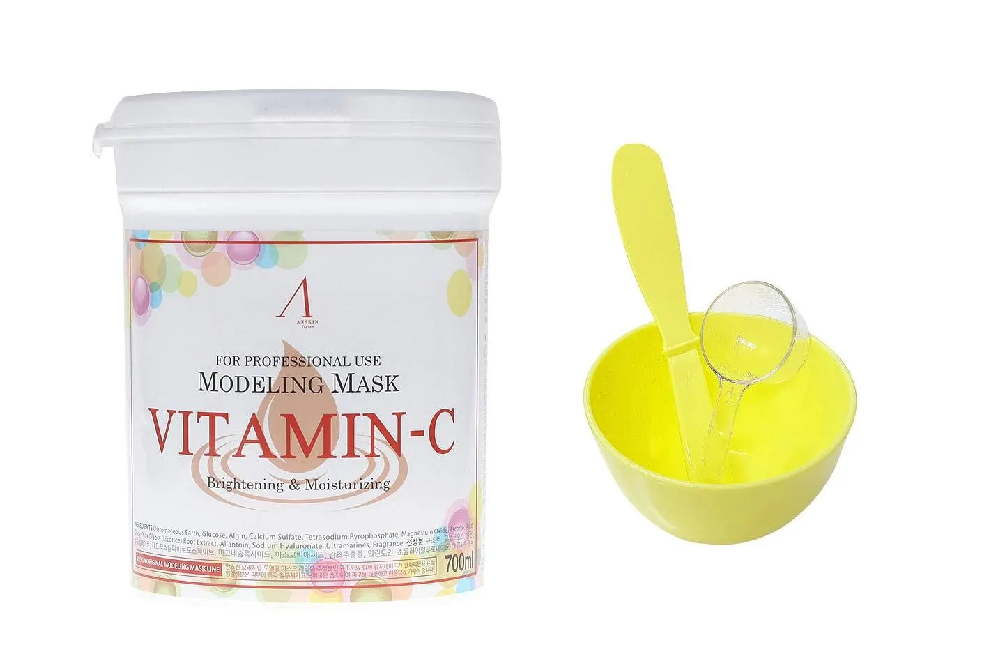 ANSKIN Vitamin C Modeling Mask Powder Pack (240g) with Included Mixing Tool Set