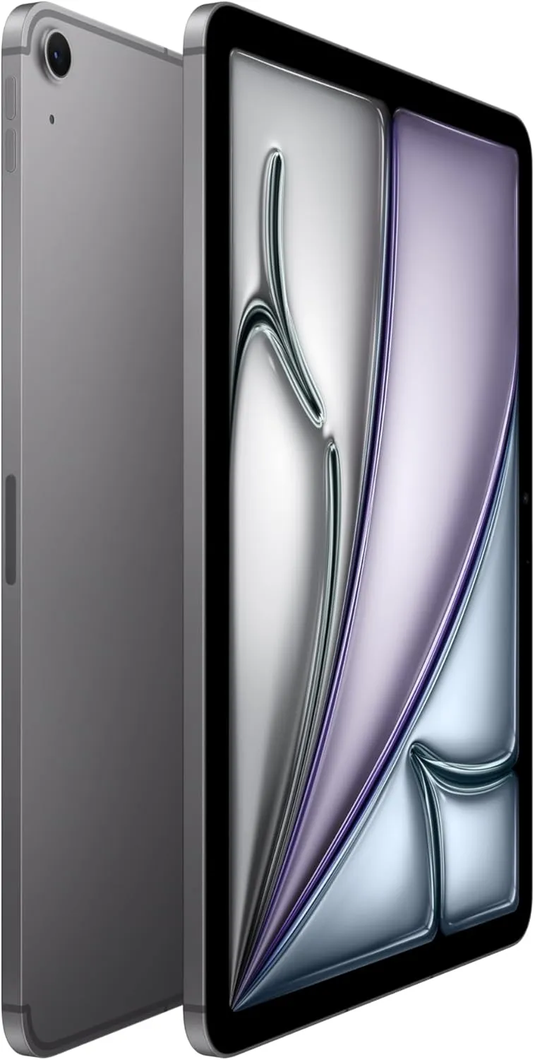 Apple iPad Air 11-inch with M3 chip Built for Apple Intelligence, Liquid Retina Display, 256GB, 12MP Front/Back Camera, Wi-Fi 6E   5G Cellular, Touch ID, All-Day Battery Life — Space Gray