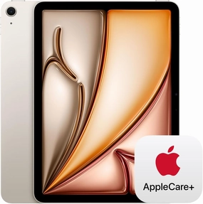 Apple iPad Air 11-inch with M3 chip Built for Apple Intelligence, Liquid Retina Display, 128GB, 12MP Front/Back Camera, Wi-Fi 6E, Touch ID, All-Day Battery Life — Starlight with AppleCare  (2 Years)