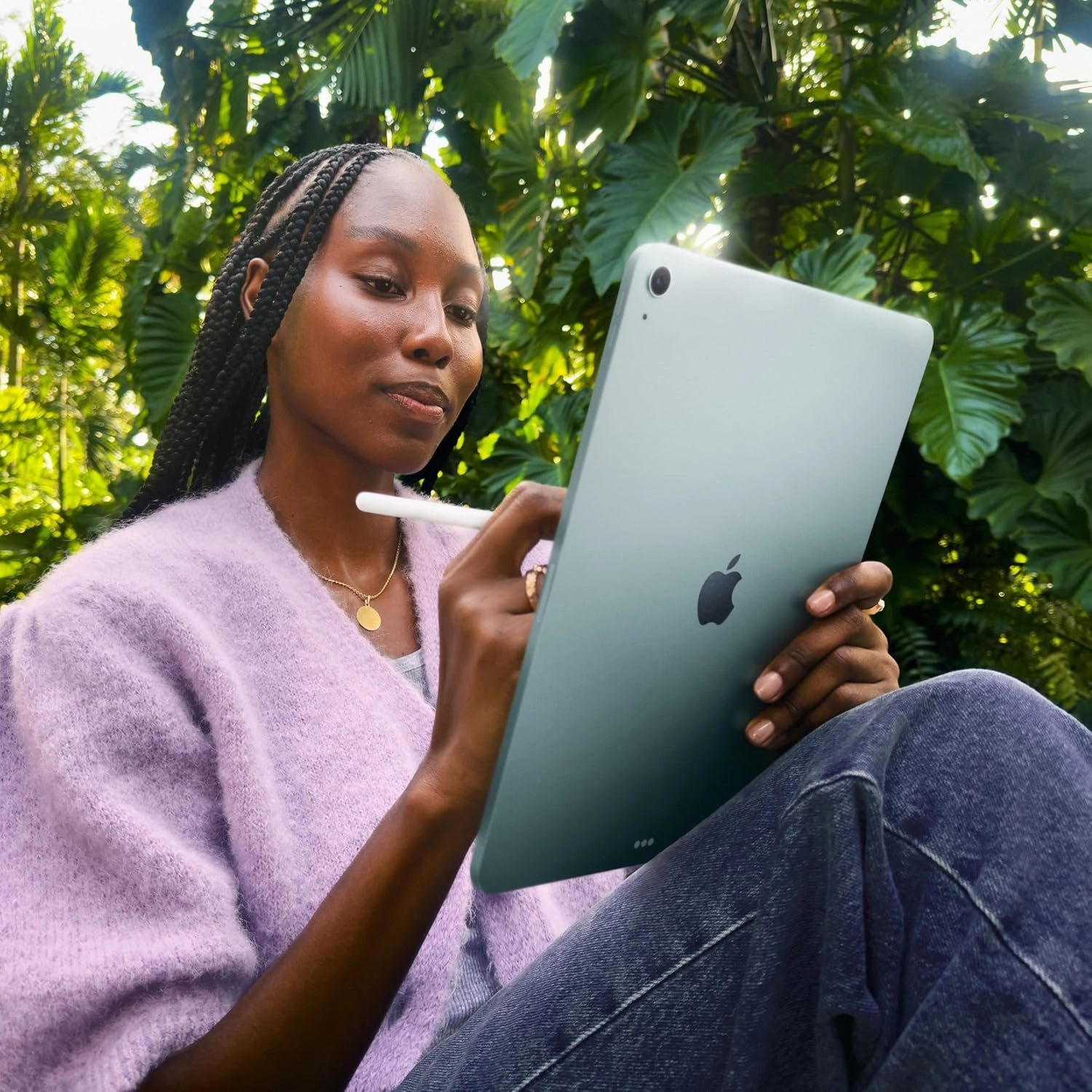 Apple iPad Air 13-inch with M3 chip Built for Apple Intelligence, Liquid Retina Display, 128GB, 12MP Front/Back Camera, Wi-Fi 6E, Touch ID, All-Day Battery Life — Space Gray with AppleCare  (2 Years)