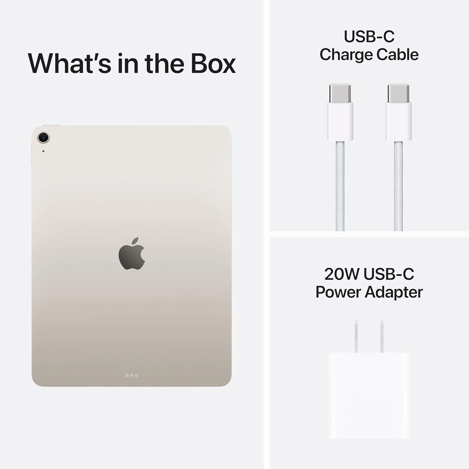 Apple iPad Air 13-inch with M3 chip Built for Apple Intelligence, Liquid Retina Display, 128GB, 12MP Front/Back Camera, Wi-Fi 6E, Touch ID, All-Day Battery Life — Starlight with AppleCare  (2 Years)