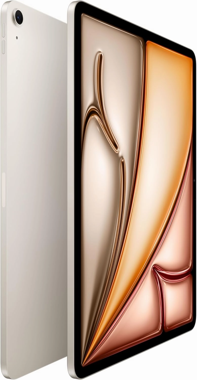 Apple iPad Air 13-inch with M3 chip Built for Apple Intelligence, Liquid Retina Display, 128GB, 12MP Front/Back Camera, Wi-Fi 6E, Touch ID, All-Day Battery Life — Starlight with AppleCare  (2 Years)