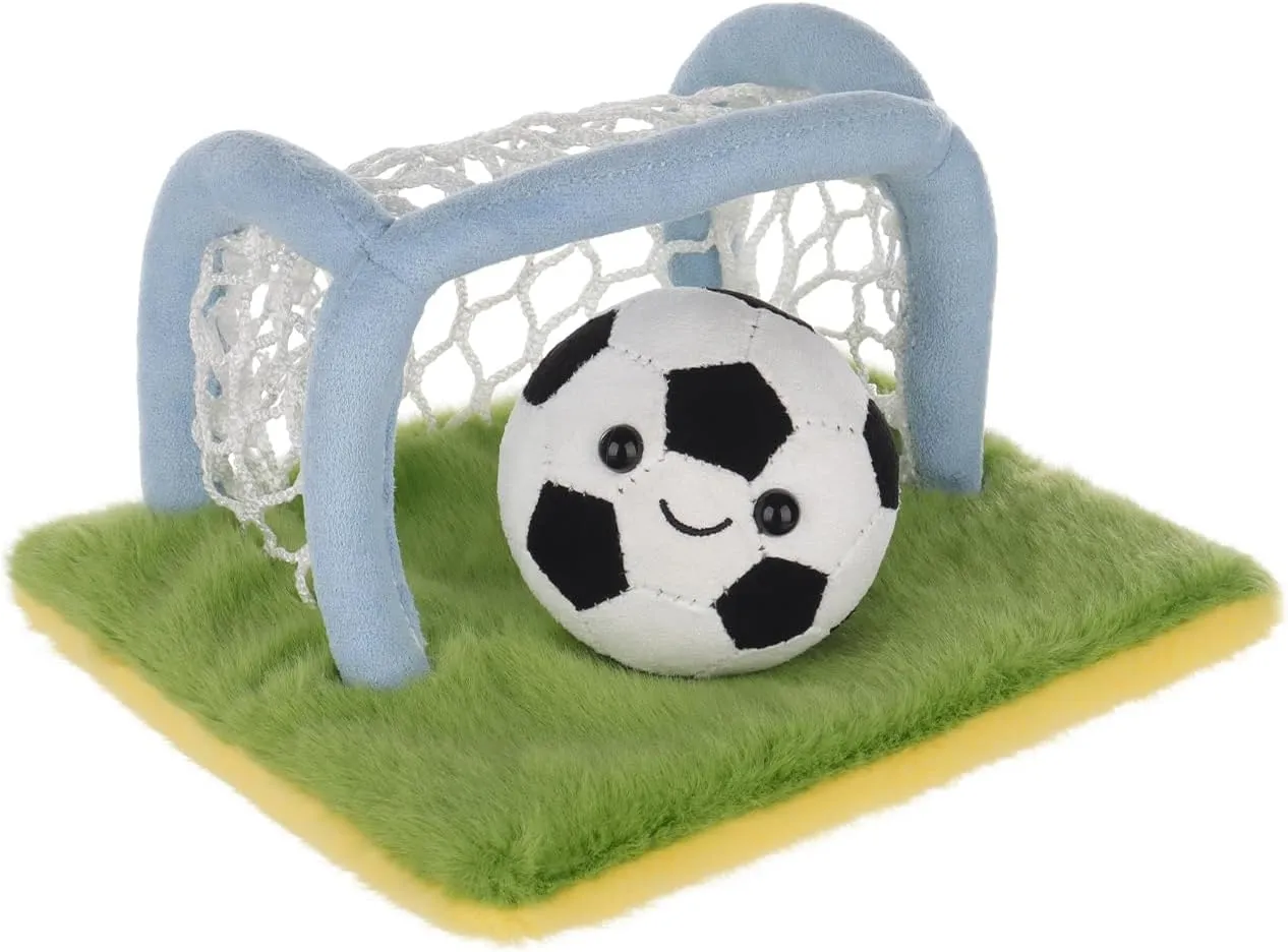 Apricot Lamb Happy Football Stuffed Animals for Kids, Soft Cute Plush Toys for Baby Girl and Boy, Fluffy Happy Football 7.1 Inches