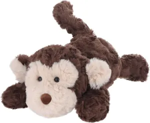 Apricot Lamb Lying Monkey Plush Stuffed Animals for Kids, Soft Cute Plushies Toys for Baby Girl and Boy, Fluffy Lying Monkey Brown 13.8 Inches