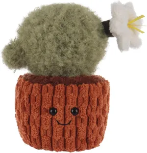 Apricot Lamb Potted Cactus Ball Plant Plush Stuffed Animals for Kids, Soft Cute Plush Toys for Baby Girl and Boy, Fluffy Potted Cactus Ball Plant Green 7.1 Inches