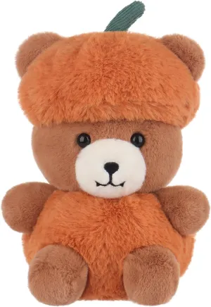 Apricot Lamb Pumpkin Bear Plush Stuffed Animals for Kids, Soft Cute Plush Toys for Baby Girl and Boy, Fluffy Pumpkin Bear Orange