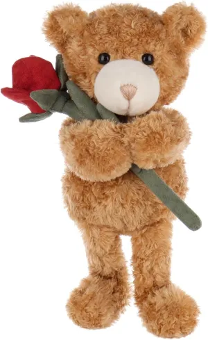 Apricot Lamb Rose Bear Stuffed Animals for Kids, Soft Cute Plush Toys for Baby Girl and Boy, Fluffy Rose Bear 7.9 Inches