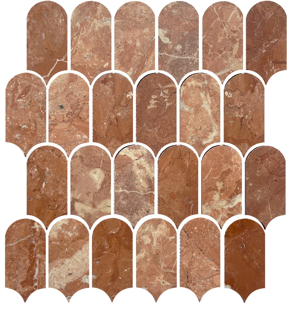 Artemis Rojo Alicante Feather Honed Marble 50X103x10mm