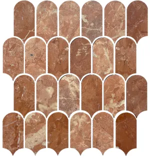 Artemis Rojo Alicante Feather Honed Marble 50X103x10mm