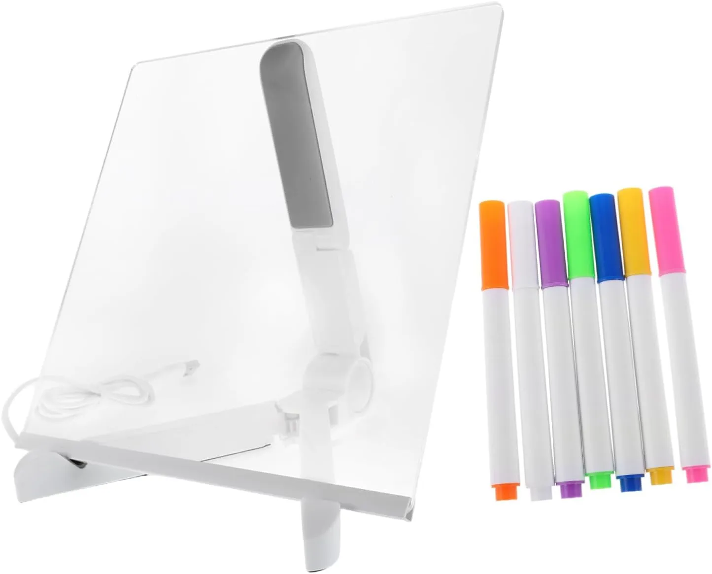 Artibetter 1Set LED Drawing Board Light Up Writing Tablet with Pens Interactive Creative Platform for Eye Caring Memo Pad for Home and School Activities