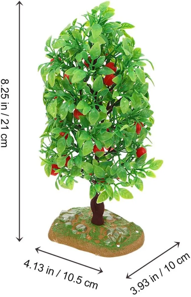 ARTIBETTER 4 Pcs Fruit Tree Model Tree Modeling Decor Scale Model Trees Mini Apples Tree Architecture Model Dollhouse Trees Mini Decor Mini Garden Ornament Self Made Child Model Stand Plastic