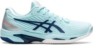 ASICS Solution Speed FF 2 Clay Tennis Shoes for Women - PU-Applied Upper - Supreme Bounce Clear Blue/Light Indigo 8 B - Medium