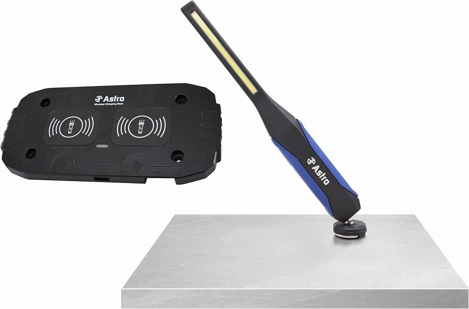 Astro Tools 90SLC 900 Lumen LED Slim Light w/Top Flashlight & Quick Charge Pad