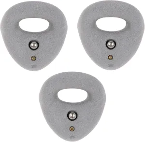 Atomik Rock Climbing Holds Set of 3 Large Bolt-On Jug Rings in Gray