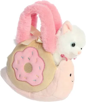 Aurora® Fashionable Fancy Pals™ Donut Snail Stuffed Animal - On-The-go Companions - Stylish Accessories - White 7.5 Inches