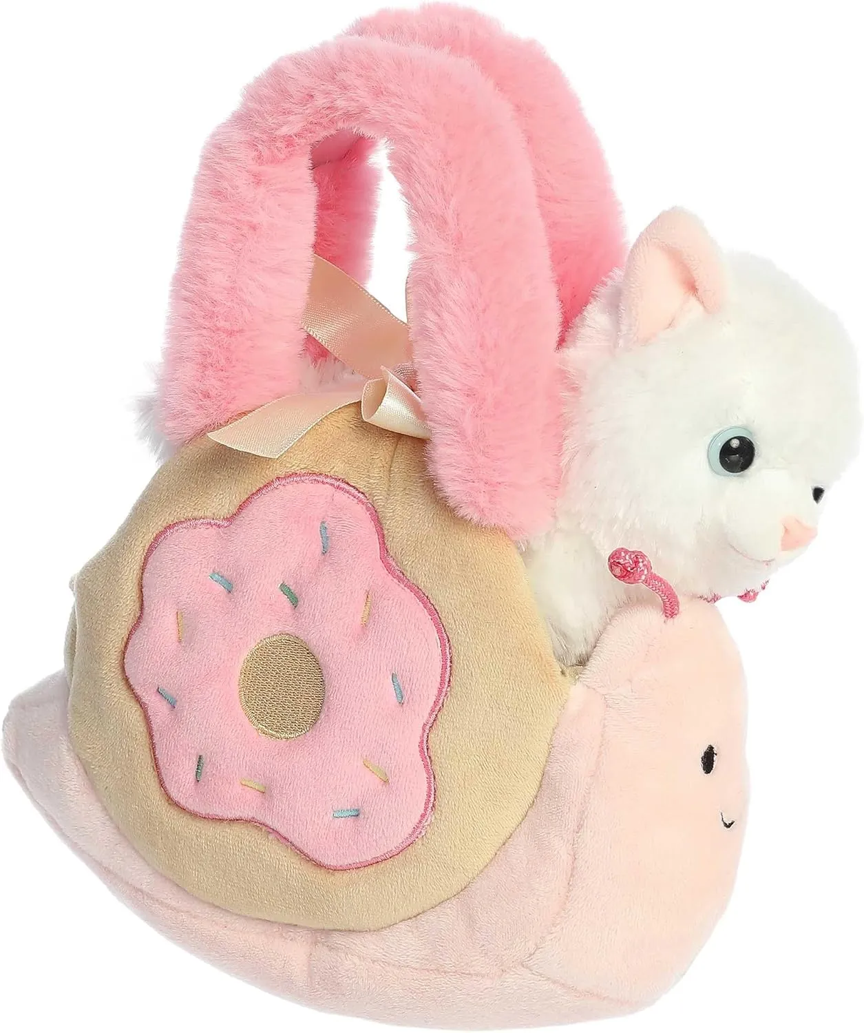 Aurora® Fashionable Fancy Pals™ Donut Snail Stuffed Animal - On-The-go Companions - Stylish Accessories - White 7.5 Inches