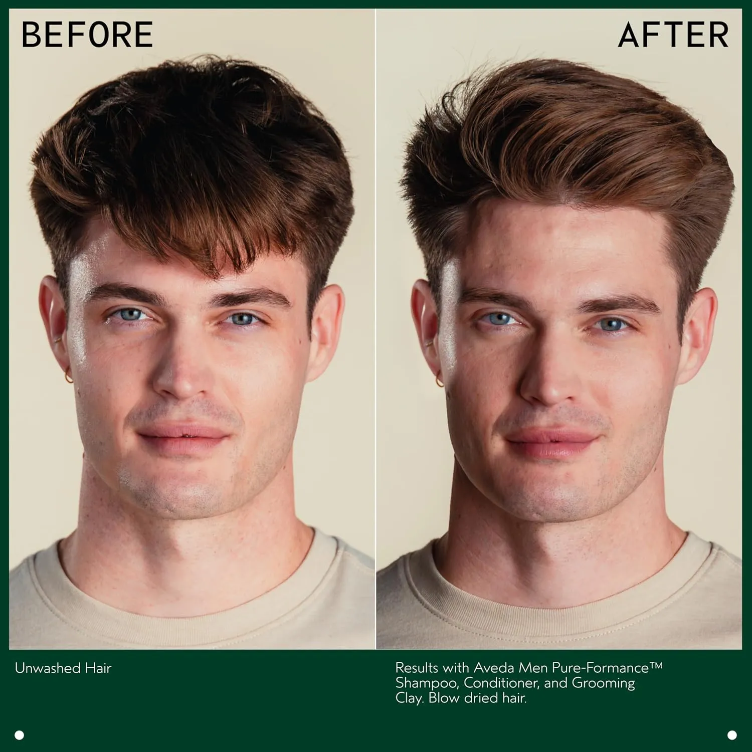Aveda Men Pure-Formance Grooming Clay | Strong Hold | Matte Finish | Lightweight, 2.5 Ounce