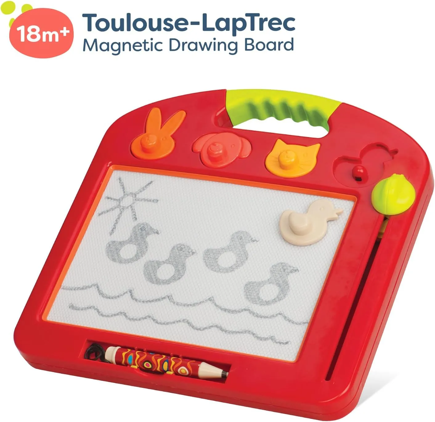 B. – Magnetic Drawing Board – 4 Animal Stamps – Portable Sketcher – Creative Toys For Toddlers, Kids – 18 Months   – Toulouse-LapTrec