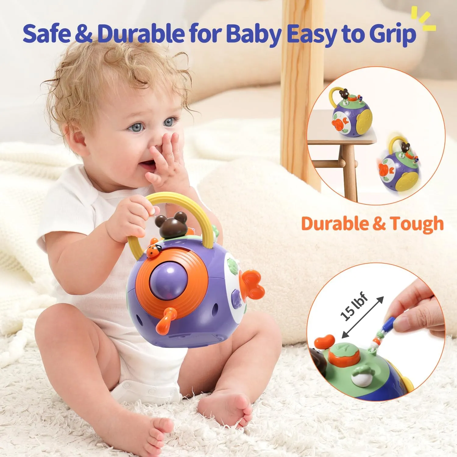 Baby Busy Learners Activity Cube Montessori Toddler Toys for 1-3 Year Old,17-in-1 Travel Activities Educational Learning Baby Toys for 6 12 18 Month Boys Girls Christmas Brithday Gifts